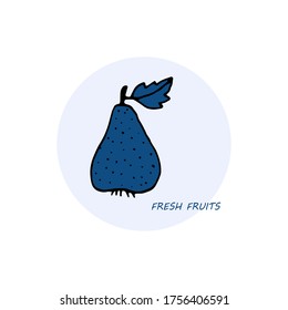 Vector illustration fresh fruit pear.