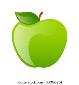 Vector Illustration of a Fresh Green Apple