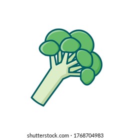 ilustración vectorial de la verdura fresca de brócoli verde