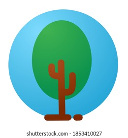 vector illustration of a fresh green tree, illustration of natural coolness, nature, world tree day