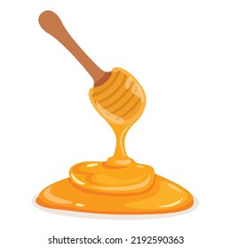 Vector Illustration Of Fresh Honey