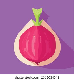 Vector illustration of fresh and juicy beet