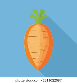 Vector illustration of fresh juicy carrot