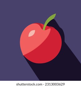 Ilustración vectorial de cerezo fresco y jugoso