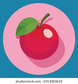 Vector illustration of fresh and juicy cherry