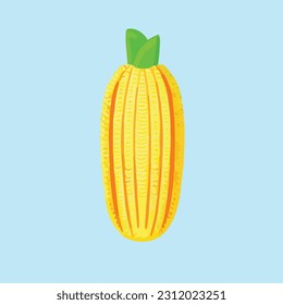 Vector illustration of fresh and juicy corn