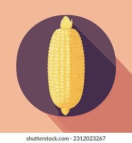 Vector illustration of fresh and juicy corn