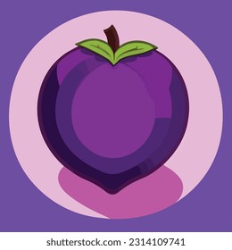 Vector illustration of fresh and juicy grape