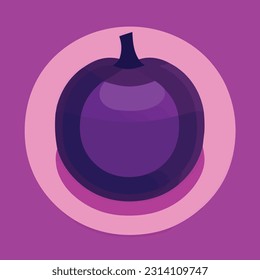 Vector illustration of fresh and juicy grape