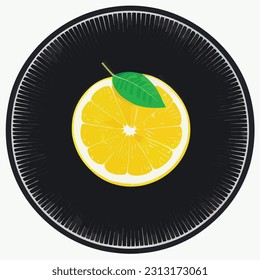 Vector illustration of fresh and juicy lemon