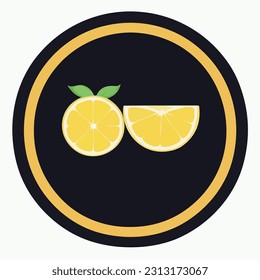 Vector illustration of fresh and juicy lemon