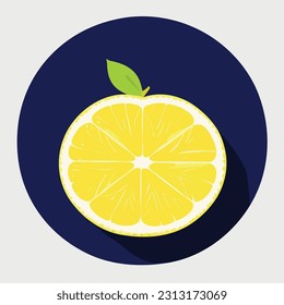 Vector illustration of fresh and juicy lemon