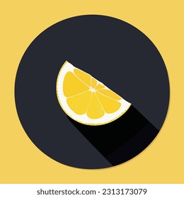 Vector illustration of fresh and juicy lemon