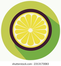 Vector illustration of fresh and juicy lemon