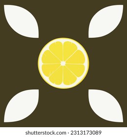 Vector illustration of fresh and juicy lemon