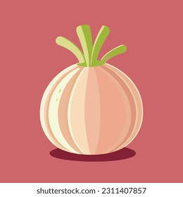 Vector illustration of fresh and juicy onion