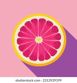 Vector illustration of fresh and juicy orange or grapefruit