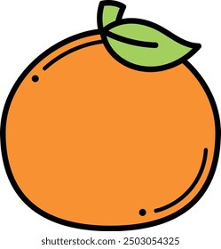 Vector Illustration of a Fresh and Juicy Orange Fruit