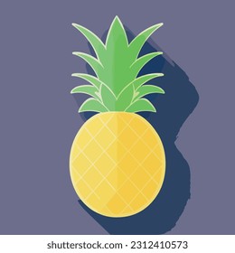 Vector illustration of fresh and juicy pineapple