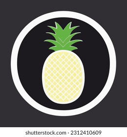 Vector illustration of fresh and juicy pineapple