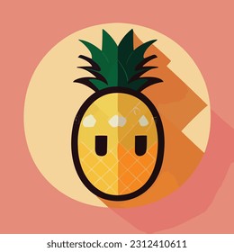 Vector illustration of fresh and juicy pineapple