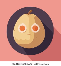 Vector illustration of fresh juicy potato