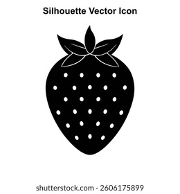 Vector illustration of a fresh and juicy strawberry with green leaves, ripe and delicious, perfect for food and dessert themes.