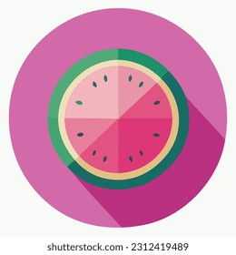 Vector illustration of fresh and juicy watermelon