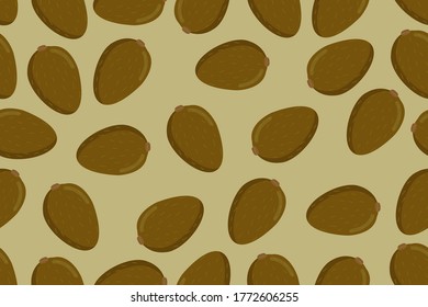 Vector illustration of fresh kiwi seamless pattern, fruit or nature background