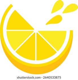 Vector illustration of a fresh lemon. Clean, flat design suitable for juice, summer, and healthy food concepts. Easy to recolor as lime. Fresh market visuals, seasonal promotions