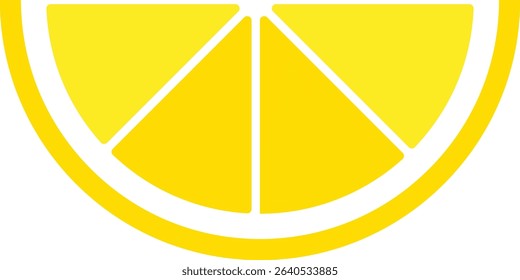 Vector illustration of a fresh lemon. Clean, flat design suitable for juice, summer, and healthy food concepts. Easy to recolor as lime. Fresh market visuals, seasonal promotions