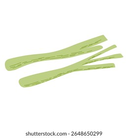 Vector illustration of fresh lemongrass stalks. Often used in Asian cuisines and herbal drinks