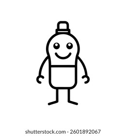 a vector illustration of fresh looking water bottle mascot