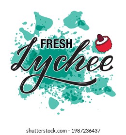 Ilustración vectorial de letras de liceo frescas para el diseño de productos, banner, afiche, paquete, publicidad, ropa. Palabra caligráfica manuscrita aislada para diseño web o impresión
