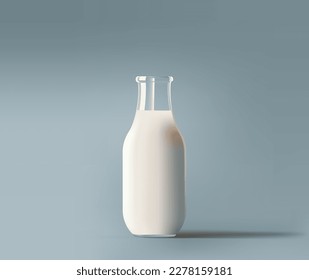 Vector illustration of fresh milk with a splash