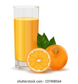 A vector illustration of fresh orang juice