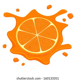Vector illustration of fresh orange 
