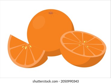 vector illustration of fresh orange fruit