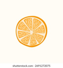Ilustração vetorial de fatias de laranja fresco, perfeito para Natal, Ano Novo e projetos de férias. Ideal para clipart, adesivos e decorações festivas.