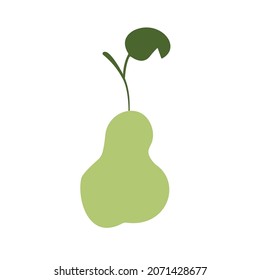 ilustración vectorial de una pera fresca