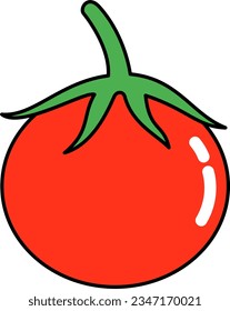 vector illustration of a fresh red tomato