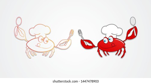 Vector illustration of fresh and restaurant symbol. Set of fresh and marine stock symbol for web.