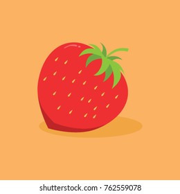 vector illustration fresh strawberry fruits, icon strawberry, icon fruits, fruits illustration, strawberry fruits for healthy life