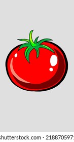 Vector illustration of a fresh tomato.