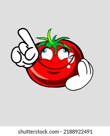 Vektorgrafik einer frischen Tomate.