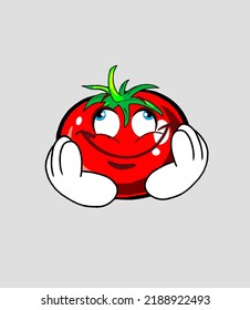 Vector illustration of a fresh tomato.