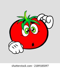 Ilustración vectorial de un tomate fresco.