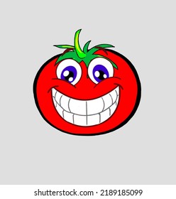 Vektorgrafik einer frischen Tomate.
