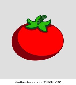 Ilustración vectorial de un tomate fresco.