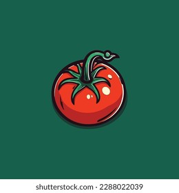 vector illustration of fresh tomato